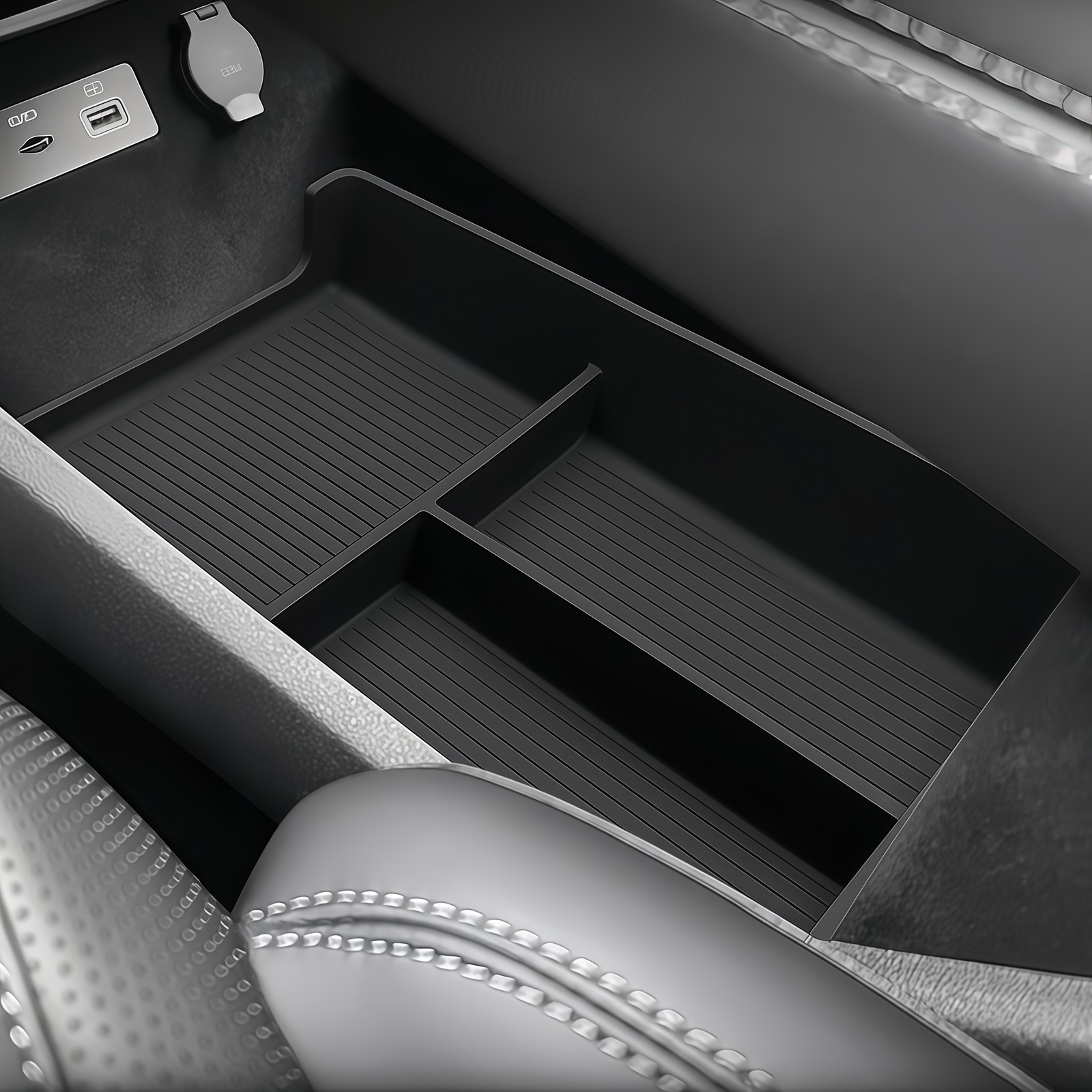 Car Accessories Company - Center Console Lower Storage Organizer Tray