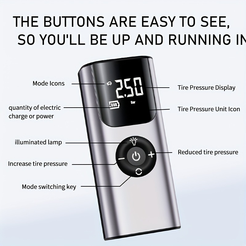 Portable Car Air Pump Tire Inf - огляд і ціна Car Portable Tire Inflator
