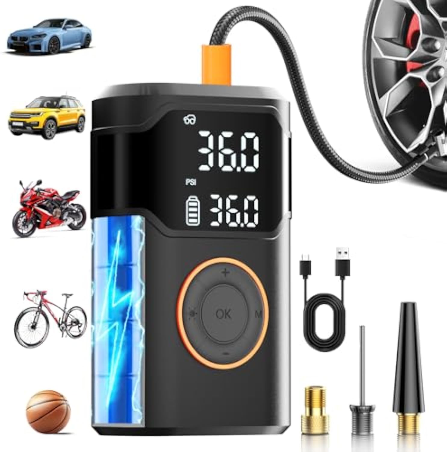 Automatic Rechargeable Electri - огляд і ціна Car Portable Tire Inflator