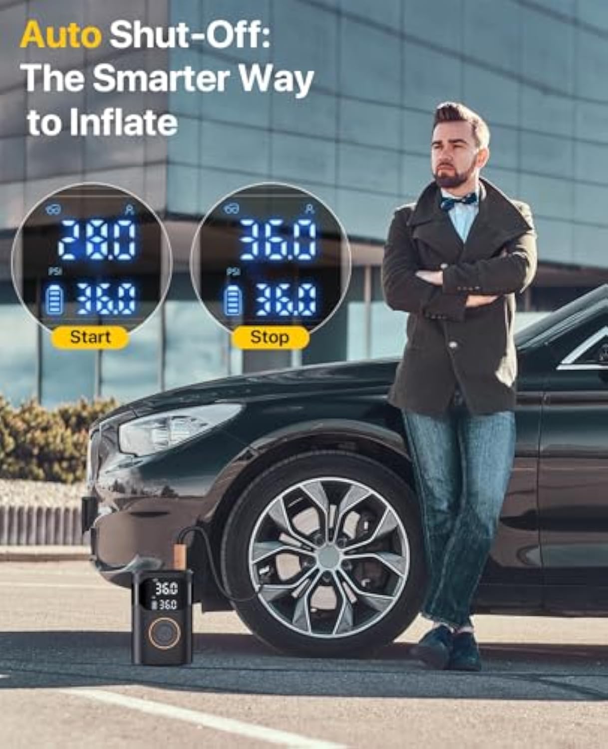 Automatic Rechargeable Electri - огляд і ціна Car Portable Tire Inflator